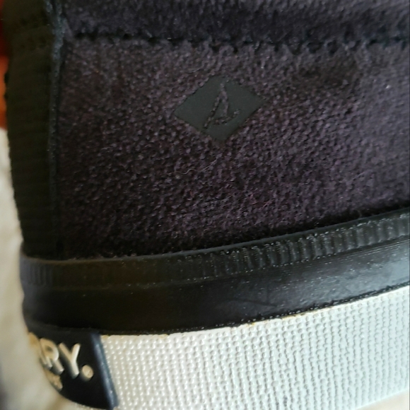 SPERRY Top-Sider Crest Vibe Brushed Cotton Black Slip-On Sneakers--NEW!--7.5 - Picture 11 of 12